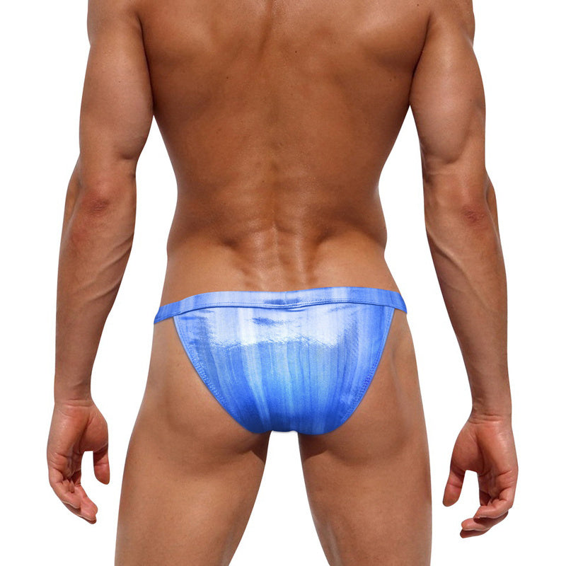 Fashionable sexy gay thong men's beach swim shorts