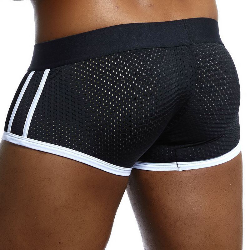 JOCKMAIL Men's Breathable Mesh Boxer Underwear - Sexy Gay Penis Pouch Panties