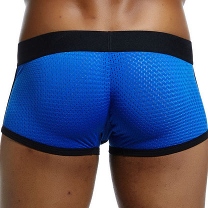 JOCKMAIL Men's Breathable Mesh Boxer Underwear - Sexy Gay Penis Pouch Panties