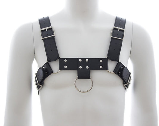 Men's BDSM Leather Restraint Underwear - Teasing & Torture Play Gear